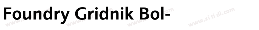 Foundry Gridnik Bol字体转换